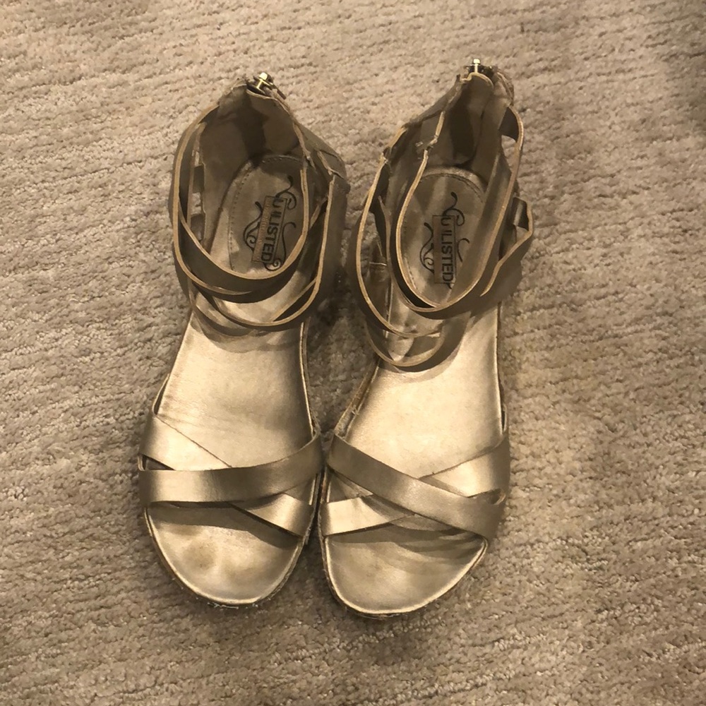 Women’s Unlisted sandals.  Size 8 1/2.  Color -Gold
